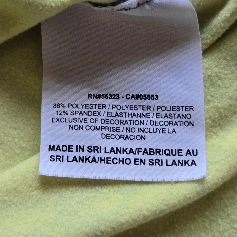 Nike Pro‎ Pullover Womens L Yellow Blue Abstract Web Print 1/4 Zip 485693-430